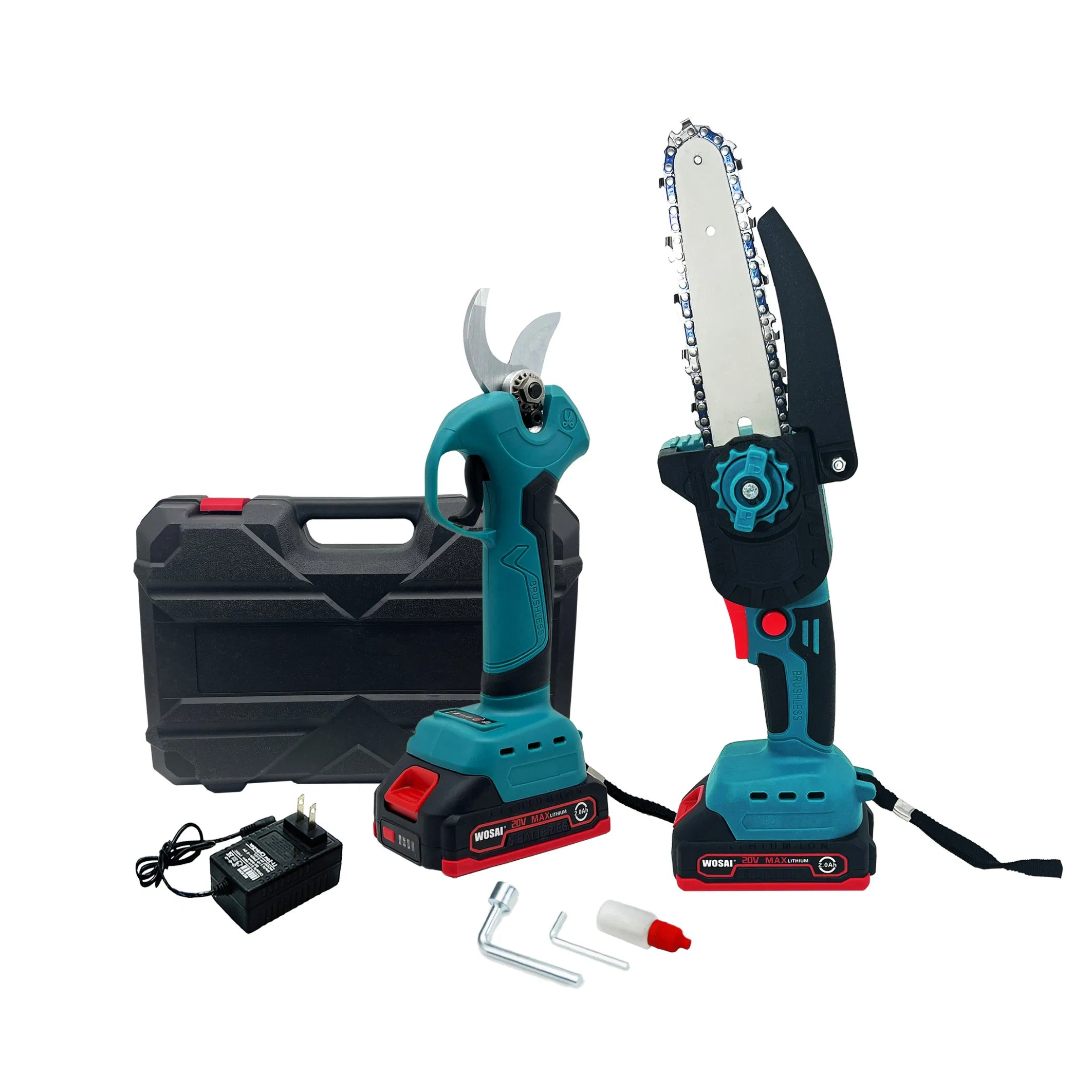 Wosai High Efficiency Electric Tools Cordless Garden Branch Scissors Pruning Shear Single Hand Saw Suit