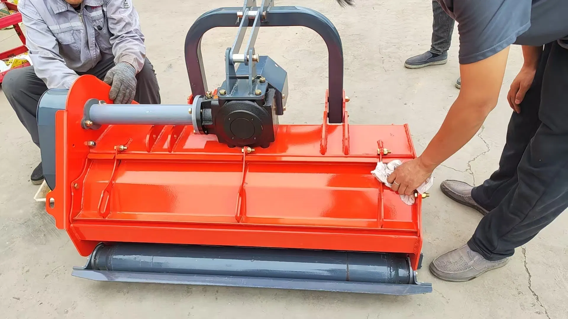 Tree Row Maintenance Tool with Flip-Over Function for Orchard Care