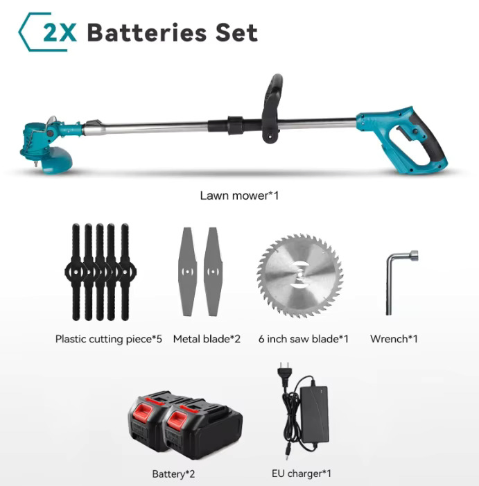 21V Rechargeable Lithium Electric Cordless Lawn Mower Garden Cutting Tool