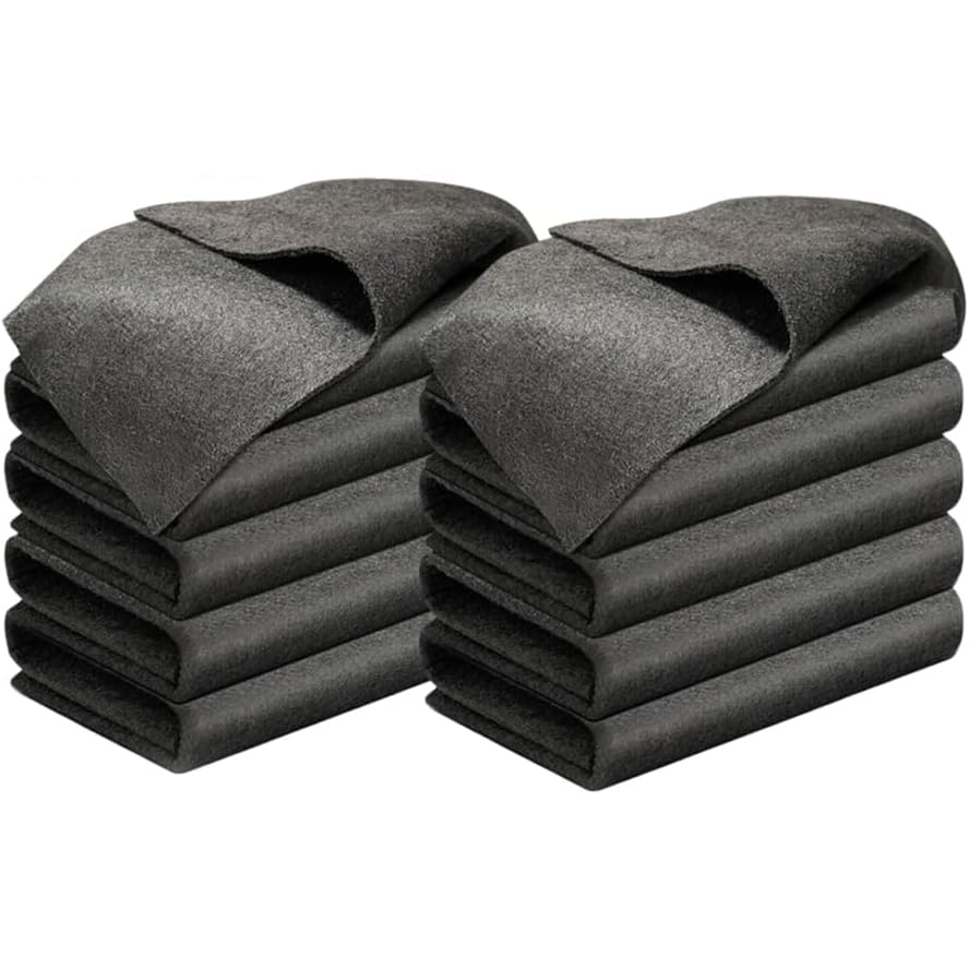 Black Grey 30*40cm 40*60cm 280GSM Cleaning Cloth Microfiber Towel Lint Free Magic Rag for Window Glass