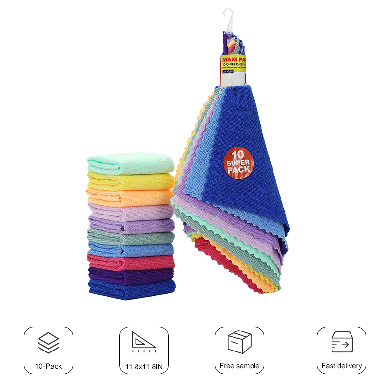 Factory Cheap Microfiber Cleaning Cloths Absorbent Cleaning for House Kitchen