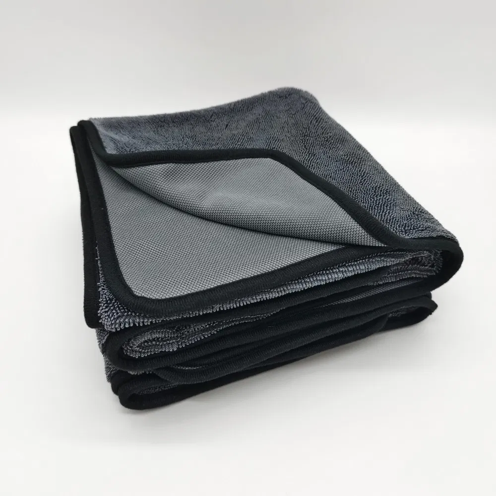 Wholesale Microfiber Cleaning Cloth for Car Wash and Drying, Single-Side Twisted Loop, 40*40cm (16*16cm)