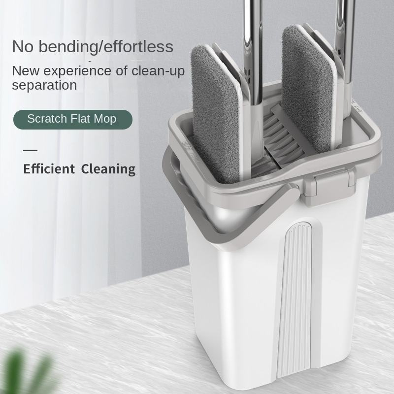 Microfiber Quick Clean Mop with Anti Slip Handle and Sturdy Bucket for Safe Cleaning