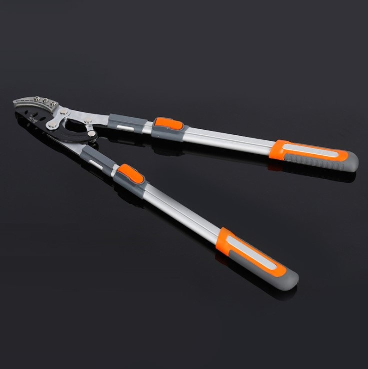 Telescopic Long Length Scissor Hedge Anvil Shear Anti-Slip Grip Garden Pruning Hand Tool Ratchet Cut Tree Branch
