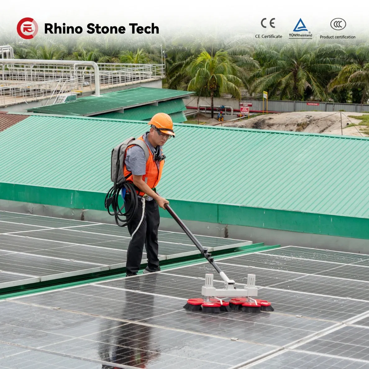 Solar Panel Cleaner Retractable Outdoor Cleaning Tools Lightweight Window Cleaning System