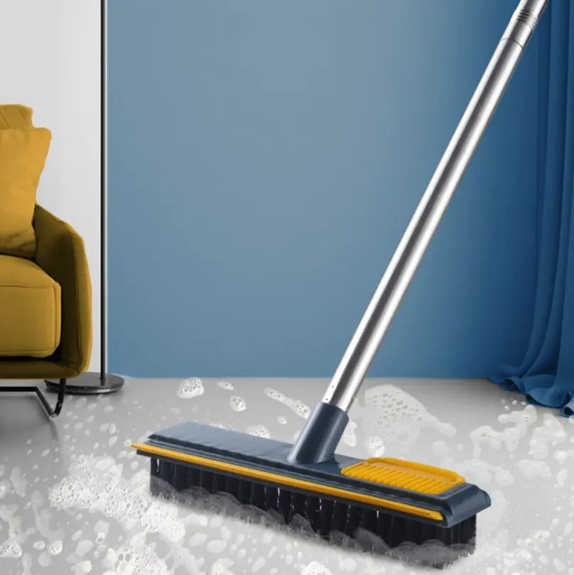 Heavy-Duty Bathroom Scrub Brush with Ergonomic Handle for Deep Cleaning