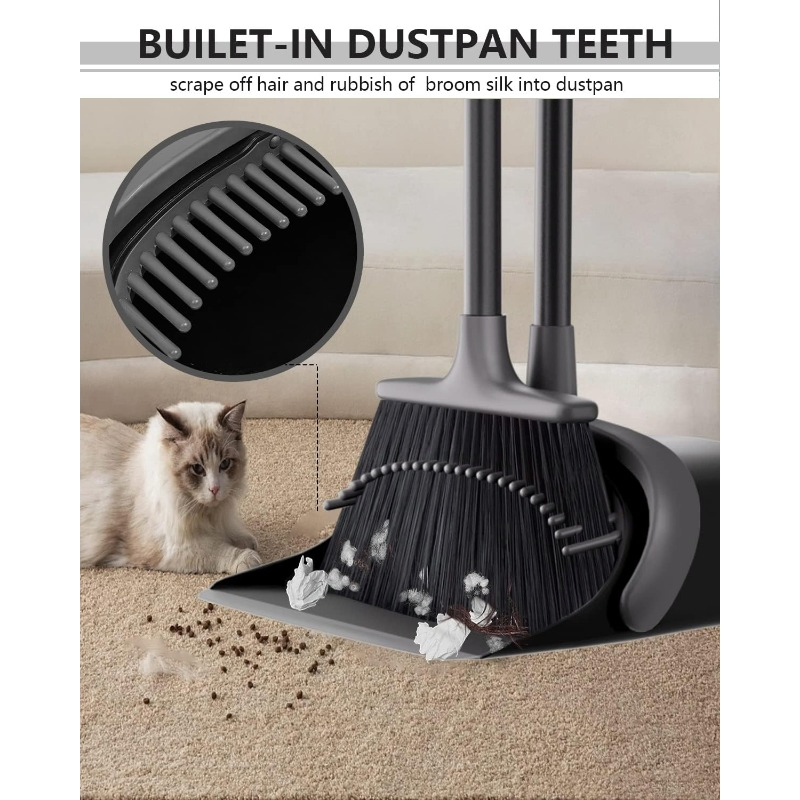 Promotional Cheap Upgrade Long Handle Broom Dustpan Set Floor Cleaning Hand Tools