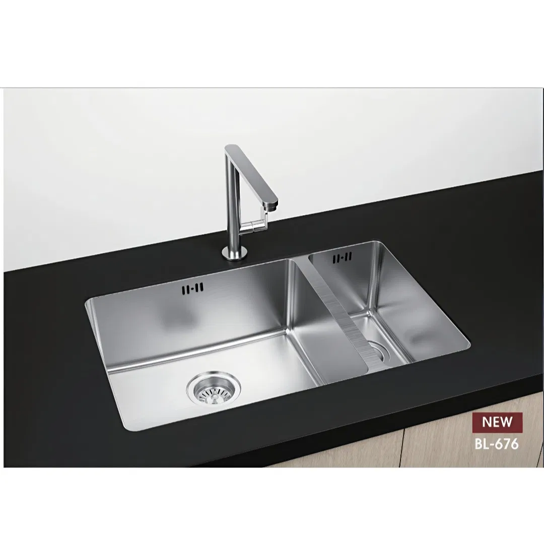 Multiple Repurchase Matt Easy Cleaning Stainless Steel Double Bowl Kitchen Sink (BL-676)