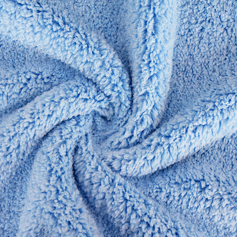 Fluffy Coral Fleece Microfiber Wash Cloth for Car Detailing, Cleaning, Polishing, Absorbent with Plush Hair, 500GSM, 600GSM