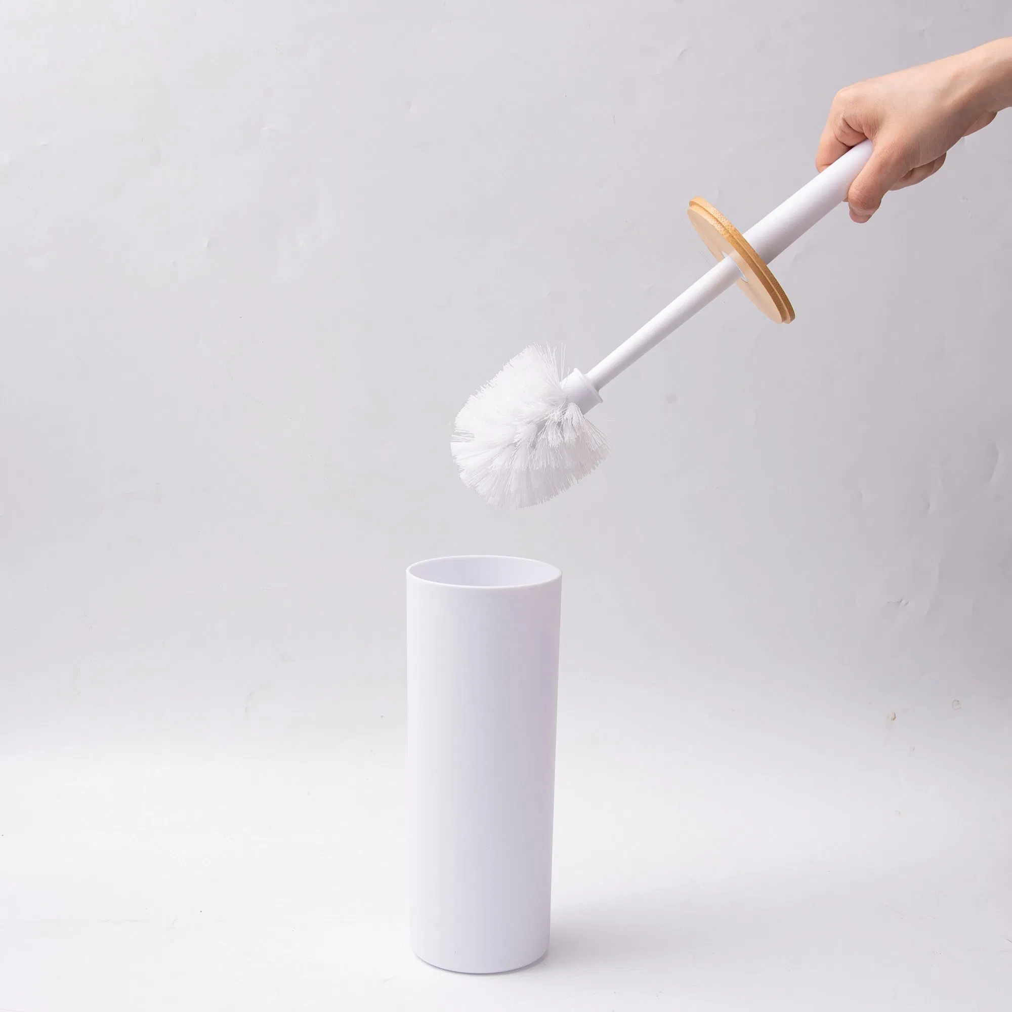 Plastic Toilet Cleaning Brush with Holder Toilet Brush and Holder Set for Bathroom