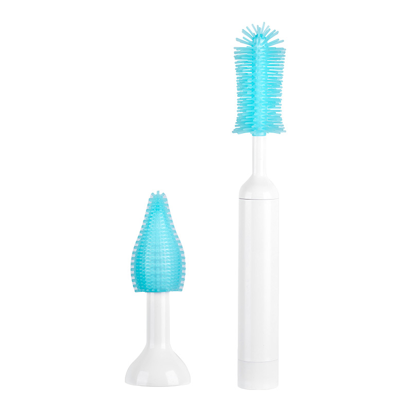 Electric Silicone Bottle Cleaning Brush Set 3 PCS Long Hand-Designed Household Brushes