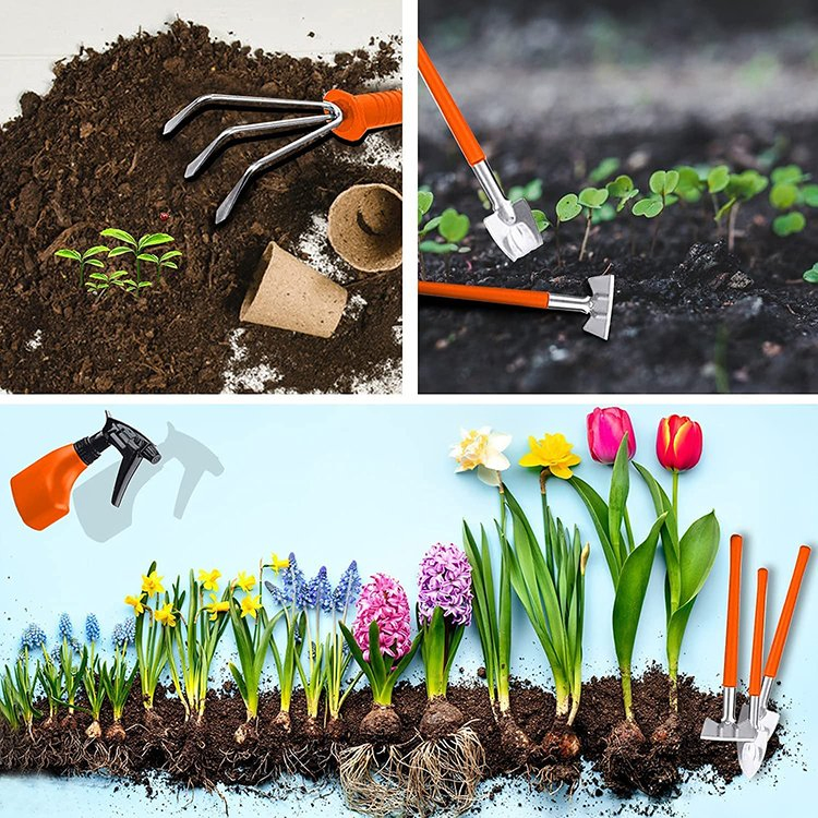 Factory Price Customized High-Quality Small Pruning Grafting Planting Kids Gardening Hand Tool Set Gardening Mini Kit Tools