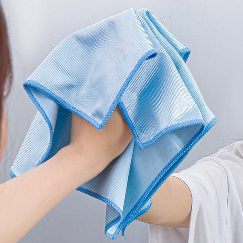 Household Lint Free Glass Polishing Kitchen Dish Towel Reusable Dishcloth Microfiber Cloth Windows Mirrors Glass Cleaning Cloth Rag
