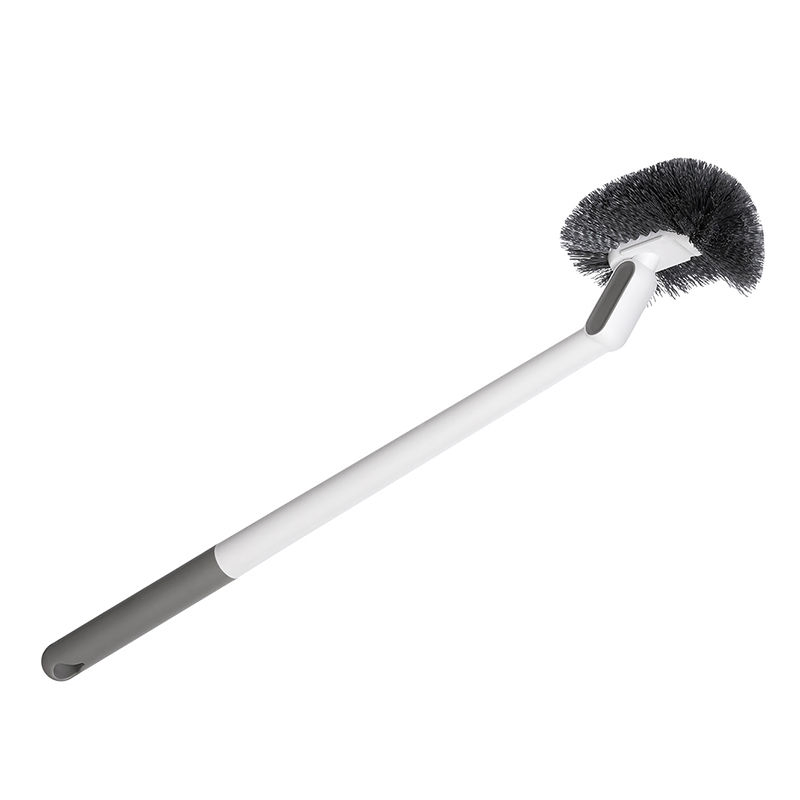 Multi-Angle Toilet Brush Curved Toilet Brush Curved Angled Toilet Cleaning Brush Bathroom Toilet Brush Plastic Long-Handle Angled-Head Toilet Cleaning Brush