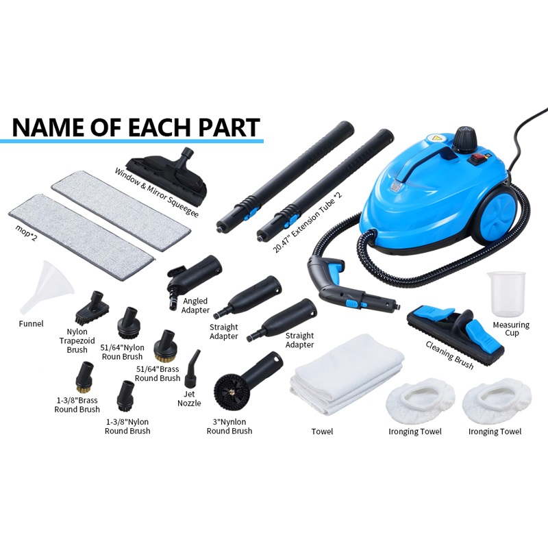 Multi Purpose Steamer Professional Household Cleaning Machine High Pressure and Temperature Steam Mop (HW618-B)