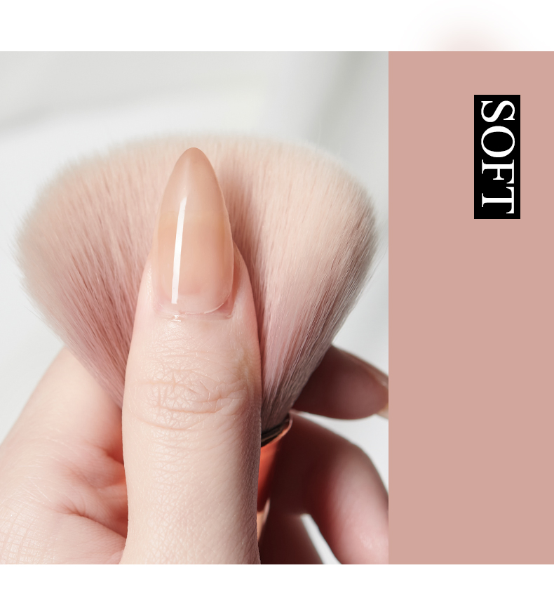 2022 Fashion Handle Nail Dust Brush Rainbow Makeup Cosmetics Brush Colorful Nail Dust Removal Cleaner Tool