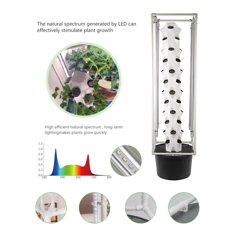 Agg Automatic Watering Hydroponic Tower Garden Equipment Hydroponic Vertical for Iceberg Lettuce