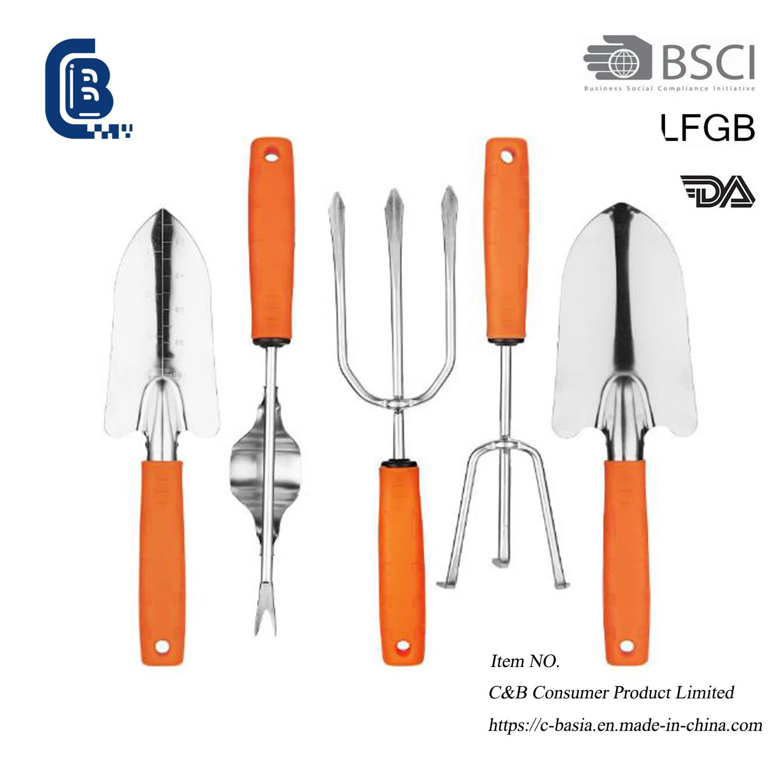 5PCS Mini Garden Tools Set - Wooden Handle Home Camping Planting Tools