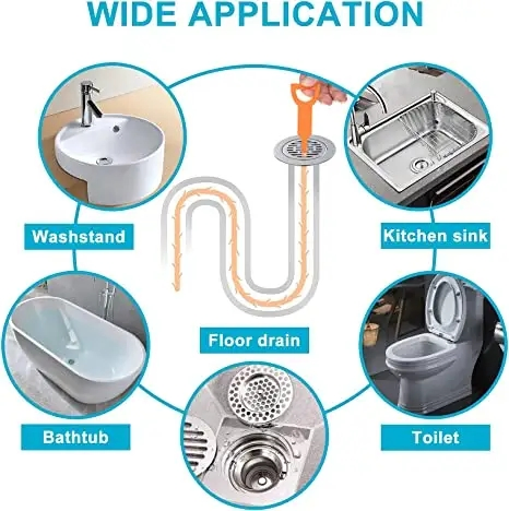 Drain Snake Clog Remover Cleaning Tool Pipe Snake Drain Relief Tool for Kitchen Sink Bath Tub Bathroom