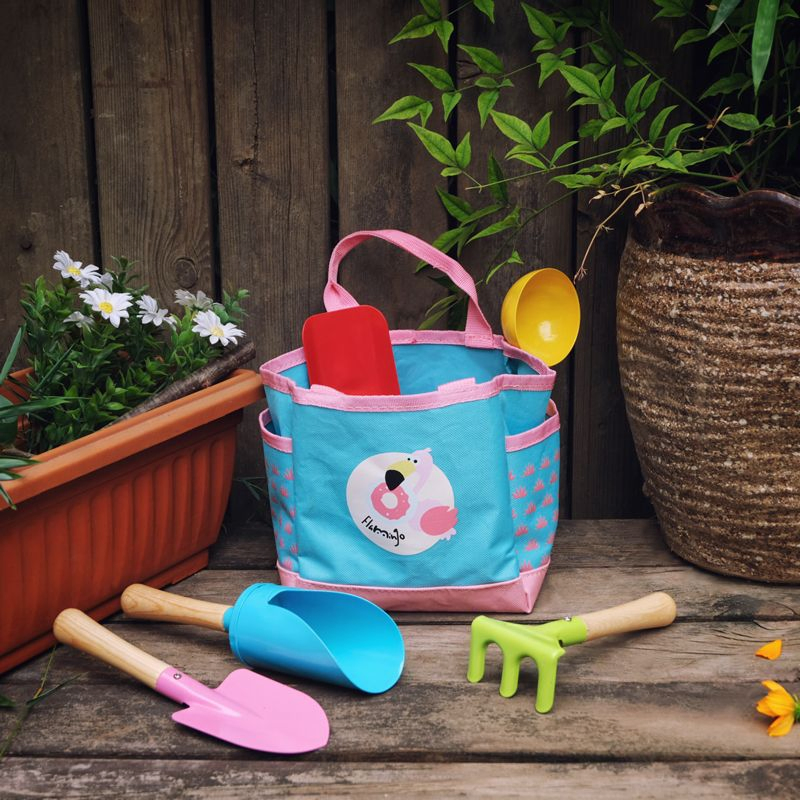 5PCS Kids Beach &amp; Garden Tool Set – Mini Metal Shovels with Wooden Handles for Digging, Sand Play &amp; Planting