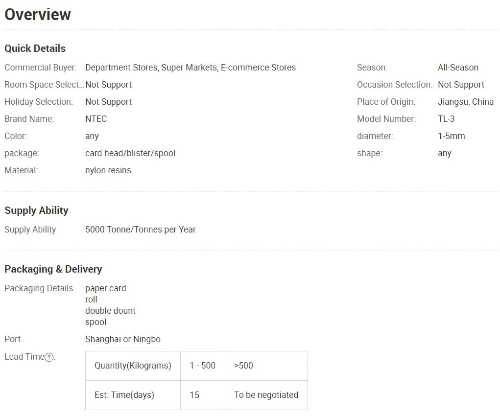 Nylon Brush Cutter Trimmer Line
