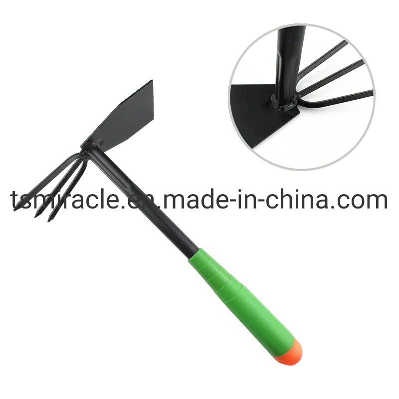 Fork and Shovel Shaped Steel Mixing Hoe Pick Head Pickaxe Agricultural Garden Farming Digging Tools with Handle Farming Hoe