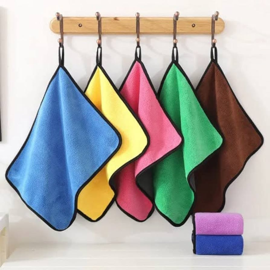 Coral Fleece Car Wash Towels Water Absorption Cleaning Cloth for Car Cleaning Kitchen Dish Rags Quick Dry 400/500/600/800GSM Microfiber Cleaning Cloth