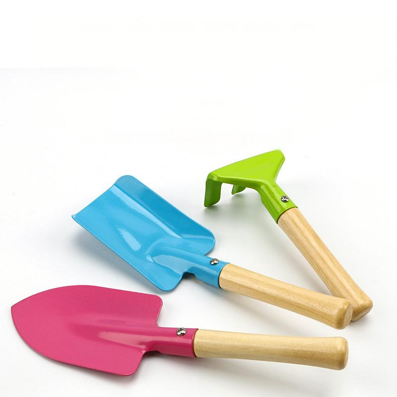 5PCS Kids Beach &amp; Garden Tool Set – Mini Metal Shovels with Wooden Handles for Digging, Sand Play &amp; Planting