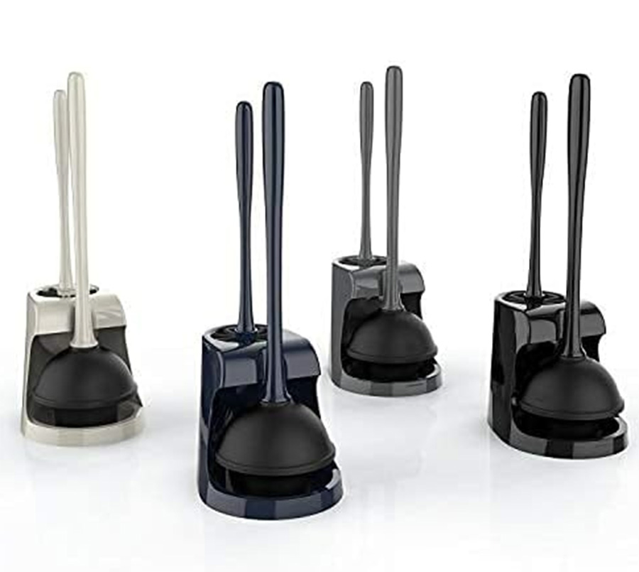 Toilet Plunger and Bowl Brush for Bathroom Cleaning
