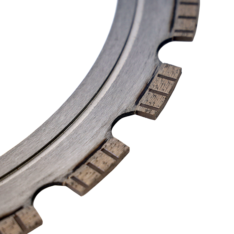 Wide U Slots Design for Efficient Dust Removal During Dry or Wet Cutting Diamond Ring Saw Blade