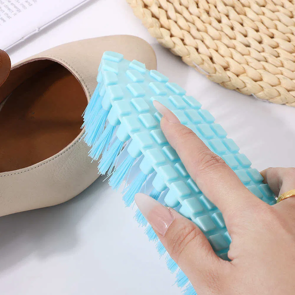 2 Pieces Multi Functional Cleaning Brush for Household Curved Kitchen Stove, Bathroom Sink, and Sink