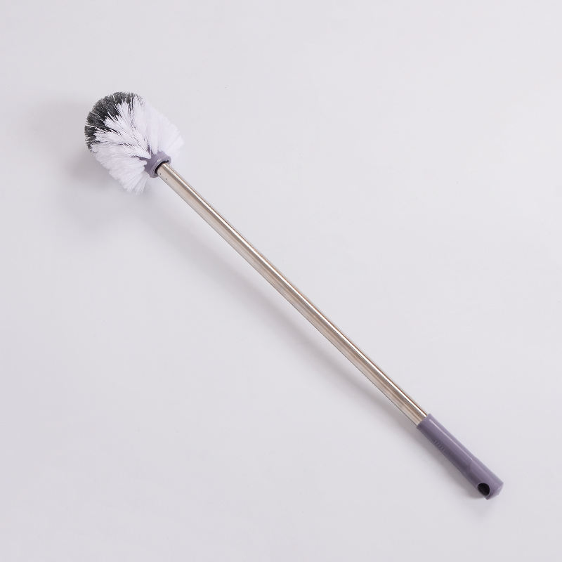 New Trend Eco-Friendly Toilet Brush with Stainless Steel Rod PP Brush Head Custom Colors Wall Hanging Hole for Bathroom Cleaning