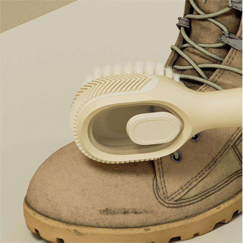 Long Handle Household Liquid Adding Laundry Brush Soft Bristle Shoes Cleaning Brush with Plastic Material