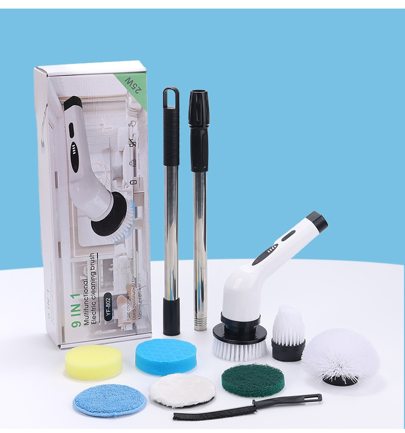 Nine in One Separate Brush Head Cleaning Brush for Bathroom Exhaust Fans