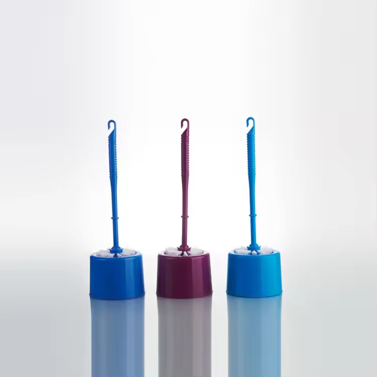 Sanitary Ware Bathroom Accessories Super Cleaning Standing Bowl Plastic Toilet Brush with Holder