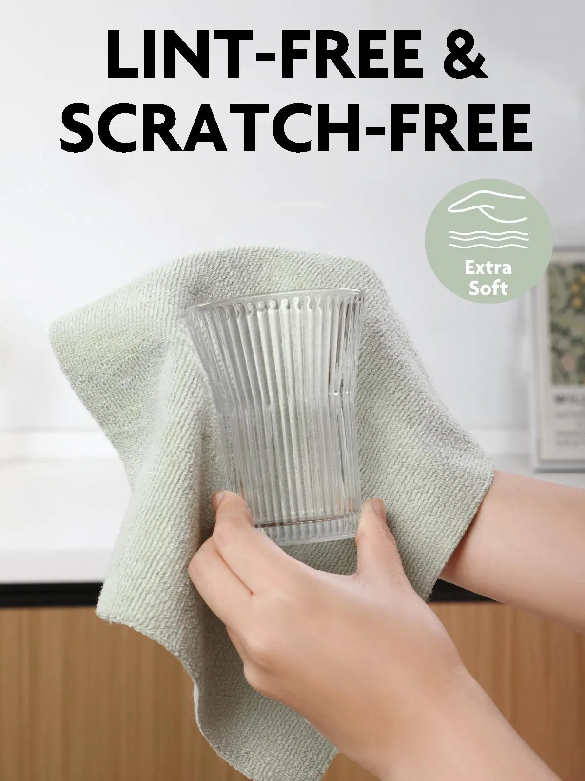 80 Sheets 4 Rolls Tear-Away Dish Cloth Microfiber Cleaning Towels Roll Reusable Polishing Cloths (Pink, Blue, Tan, Moss Green)