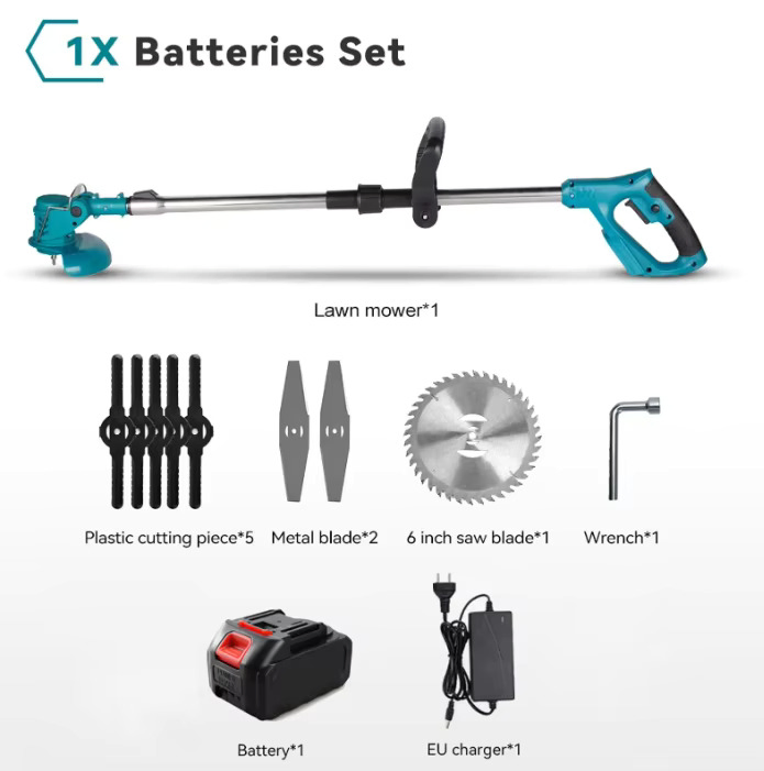 21V Rechargeable Lithium Electric Cordless Lawn Mower Garden Cutting Tool