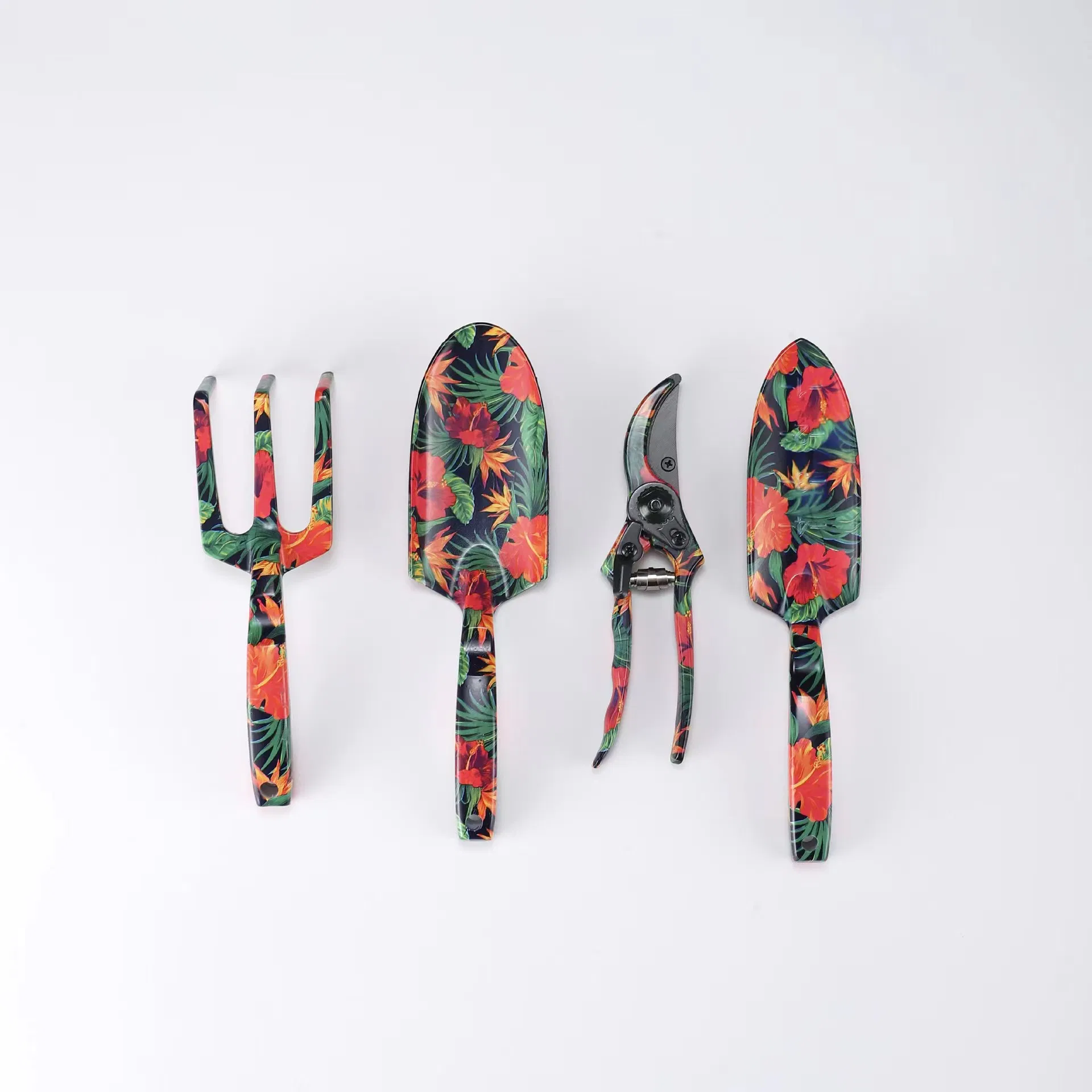 Printed Aluminum Garden Tools Combination Set - Stainless Steel Trowel &amp; Rake Kit