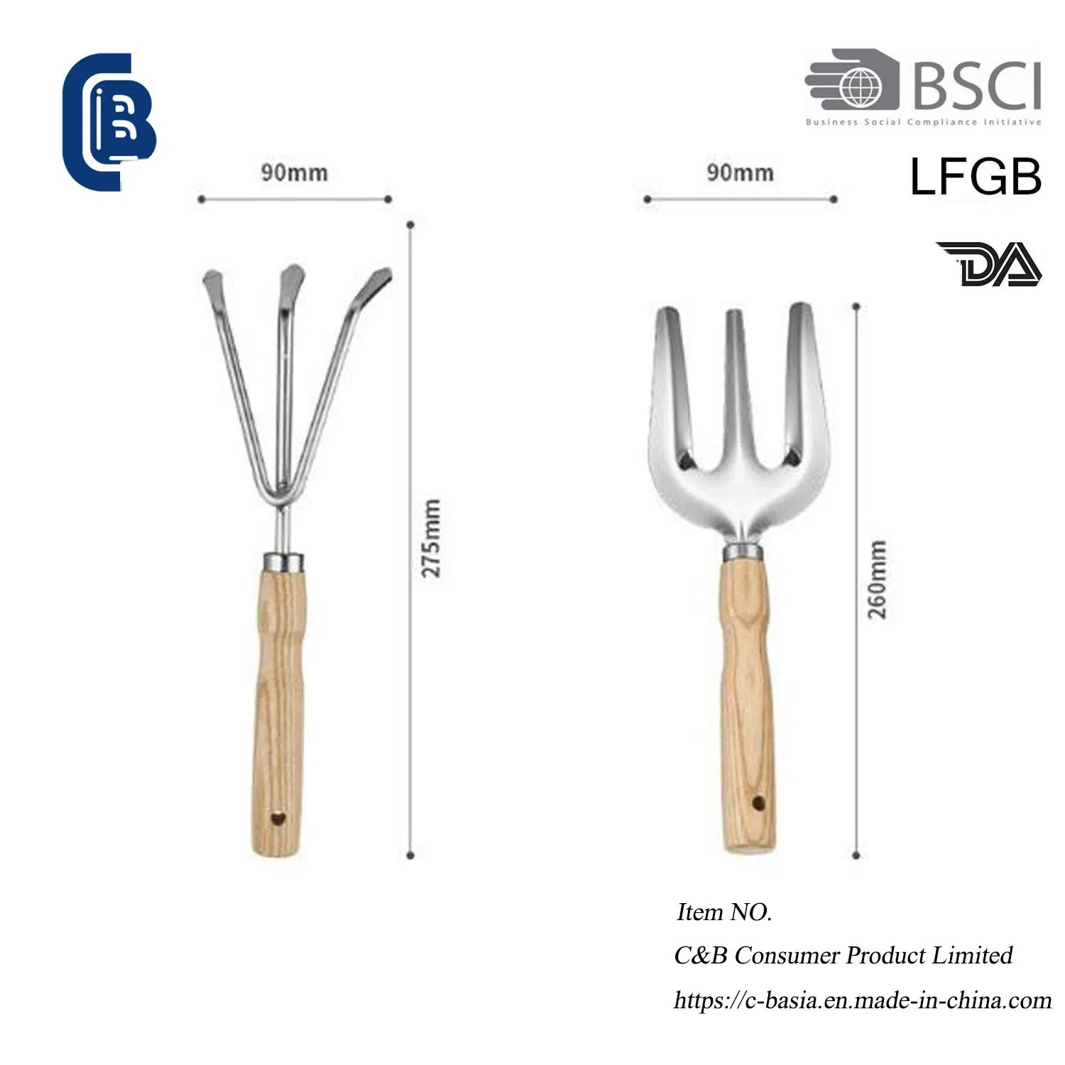 5PCS Mini Garden Tools Set - Wooden Handle Home Camping Planting Tools