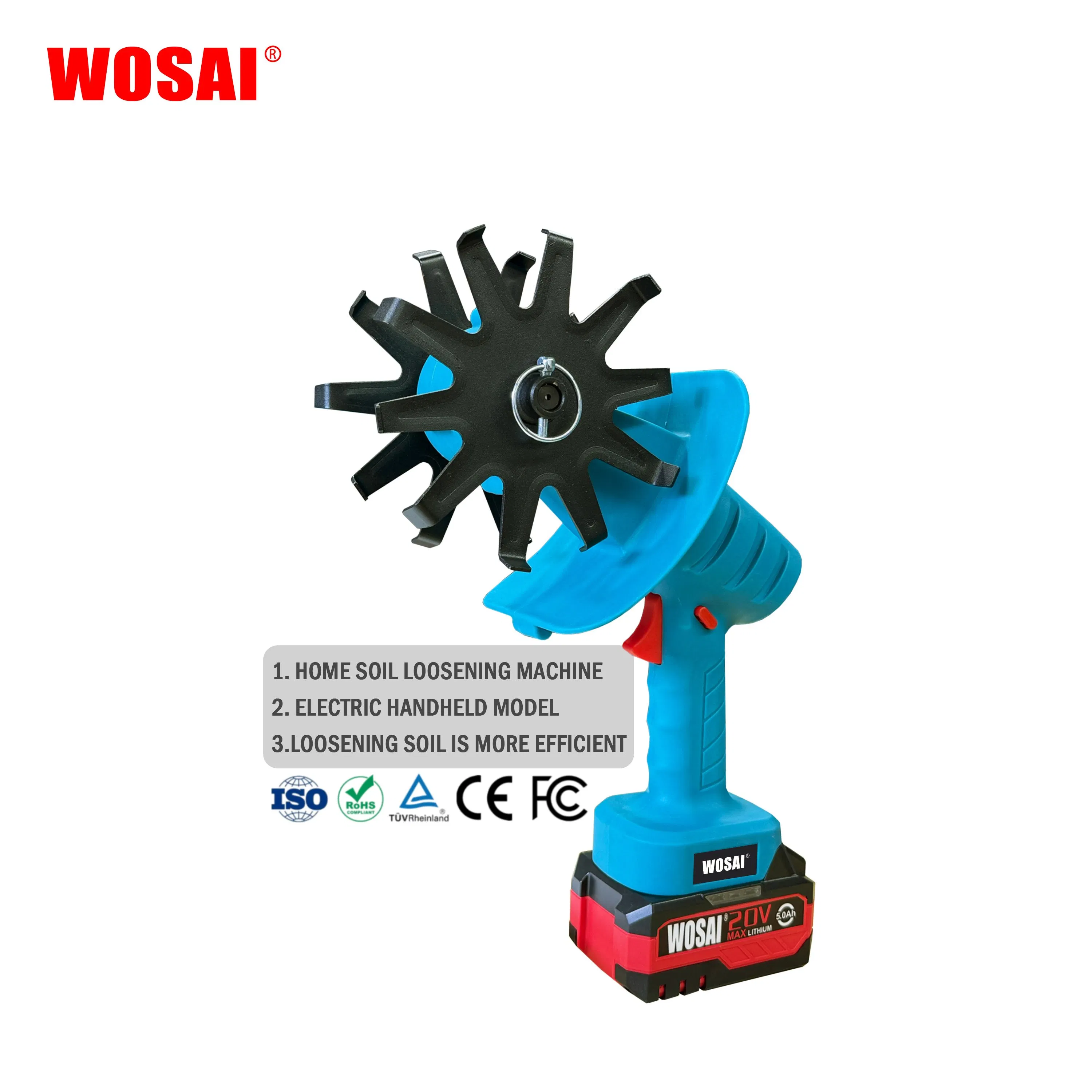 Powerful 20V Handheld Cordless Cultivator - Easy to Use Tool for Garden Weeding and Soil Cultivation