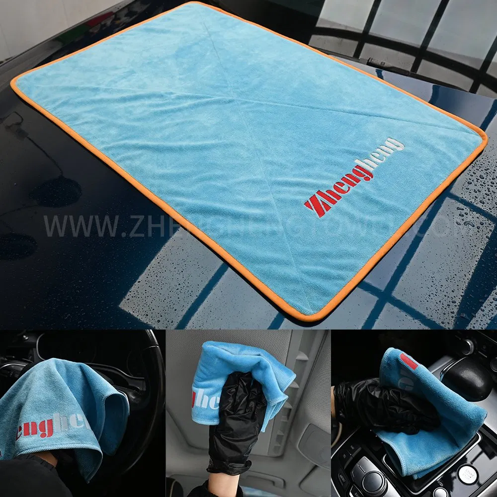 Microfiber Quick-Dry Towel Cloth Multipurpose Plain Weft Knitting Cloth for Home Use for Car and Kitchen Cleaning Wiping