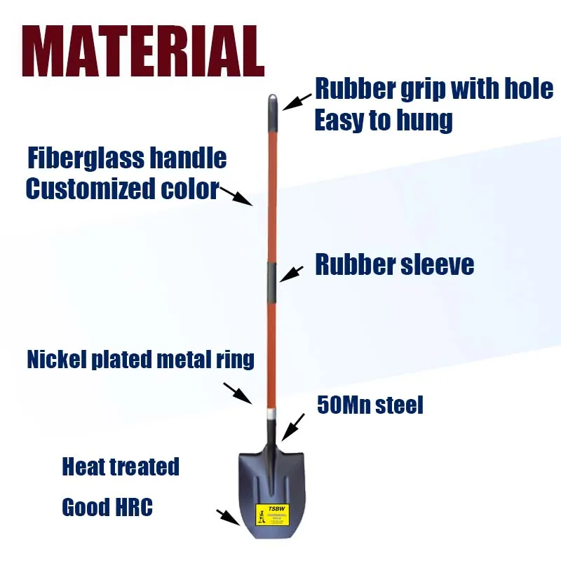 Fiberglass Handle Shovel Detail 2
