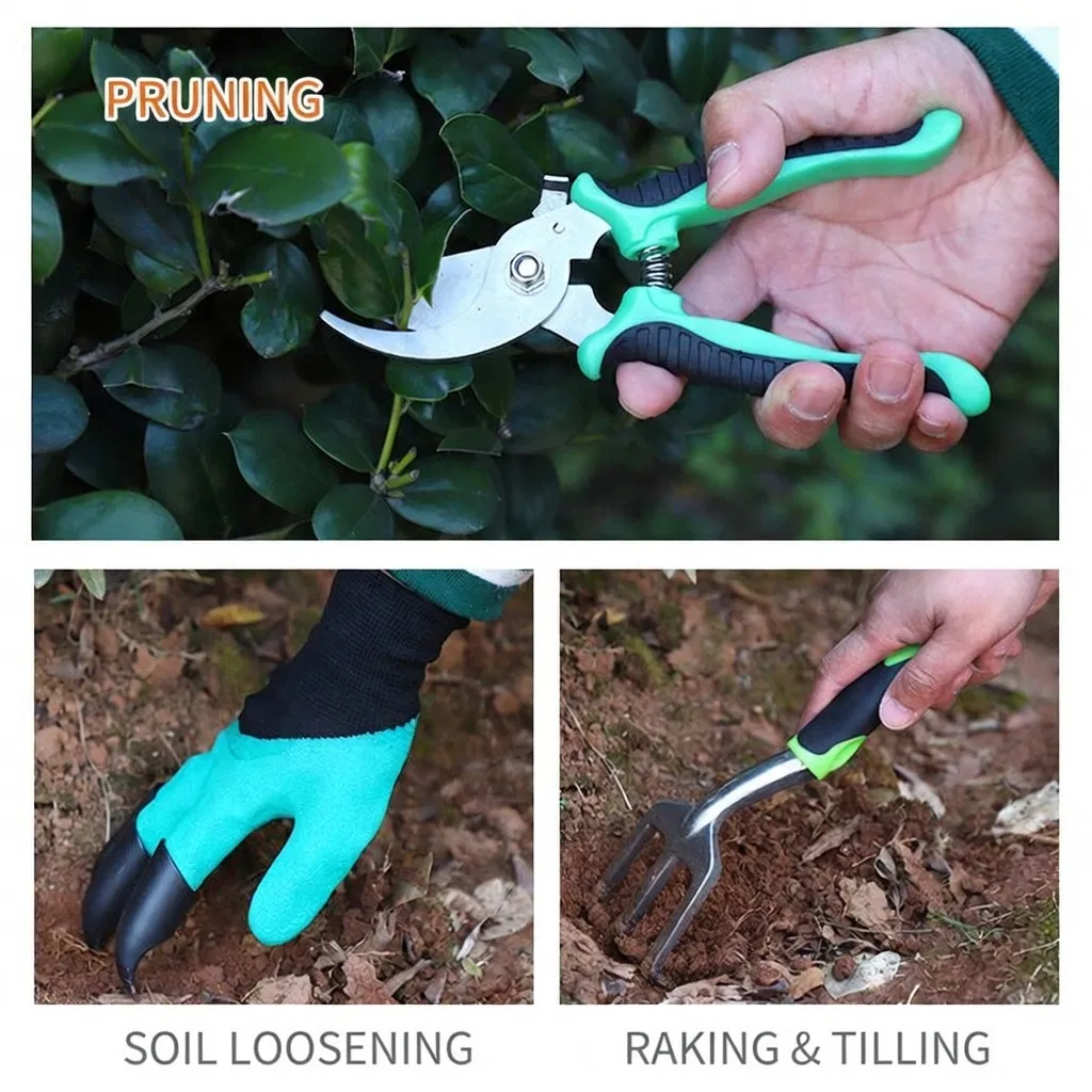 Aluminum Alloy Outdoor Rake Shovel Pruning Shears Gardening Tool