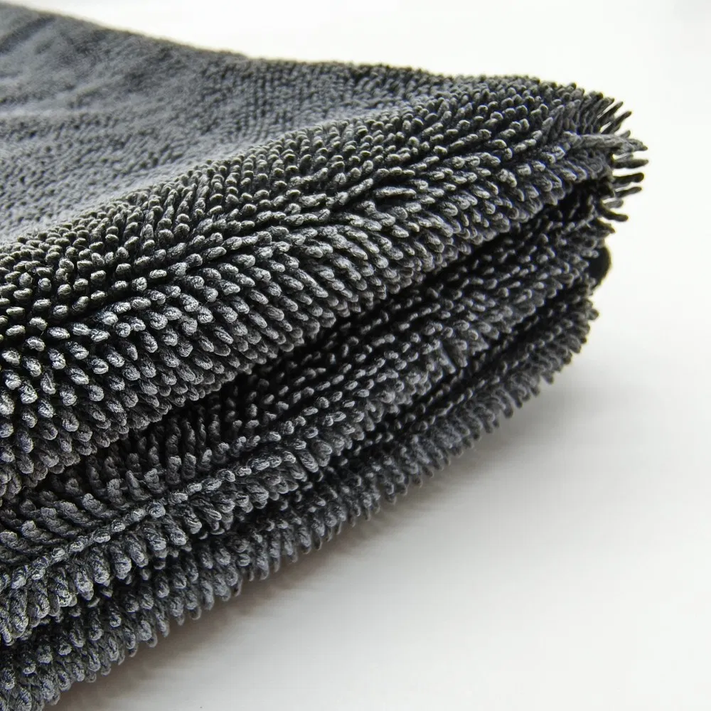Wholesale Microfiber Cleaning Cloth for Car Wash and Drying, Single-Side Twisted Loop, 40*40cm (16*16cm)