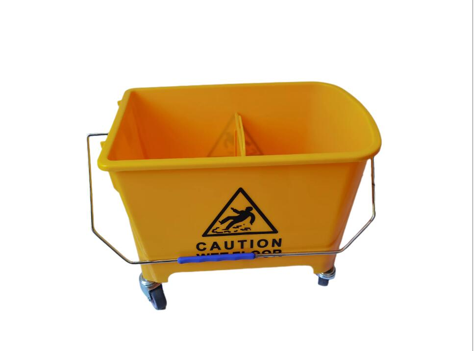20L Plastic Cleaning Mop Bucket Cleaning Trolley Wringer Trolley