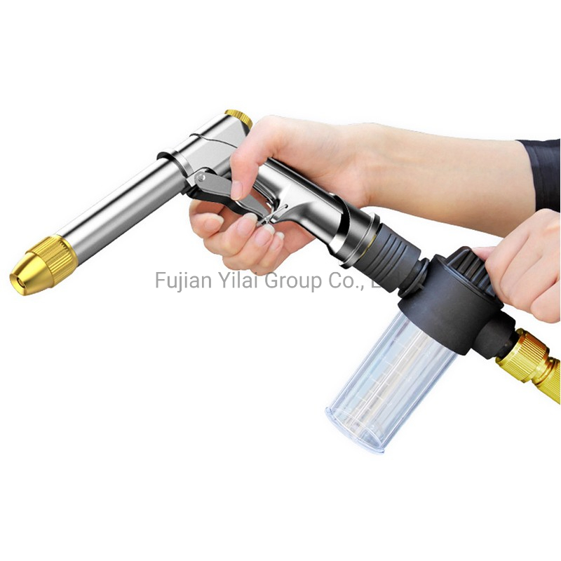 Portable High-Pressure Water Gun for Cleaning Car Wash Machine Garden Watering Hose Nozzle Sprinkler Foam Water Gun