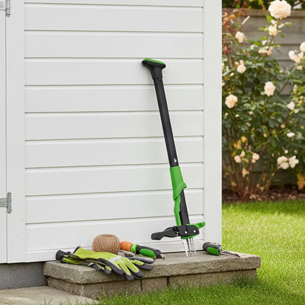 Ergonomic Four-Claw Stand-up Weeding Cutter Tool for Effortless Garden Maintenance