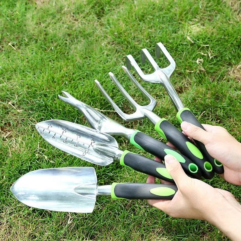 Portable Multifunctional Household Gardening Tool Planting Wooden Handle Mini Customized Garden Rake Tool Set
