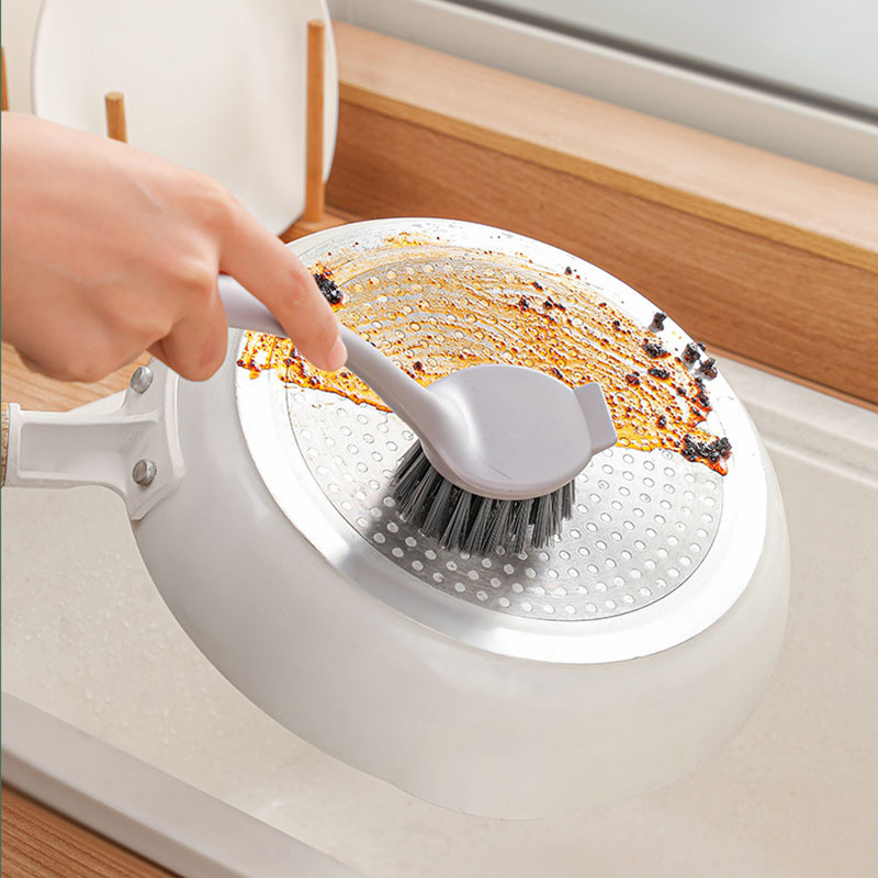 Esun Household Dish Scrub Brush with Built-in Scraper Efficient Cleaning Brushes