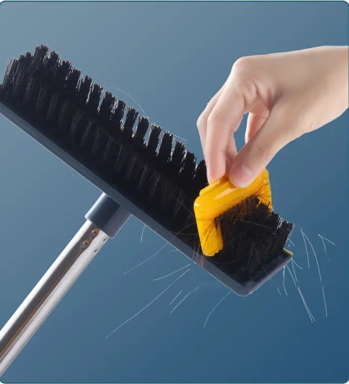 Heavy-Duty Bathroom Scrub Brush with Ergonomic Handle for Deep Cleaning